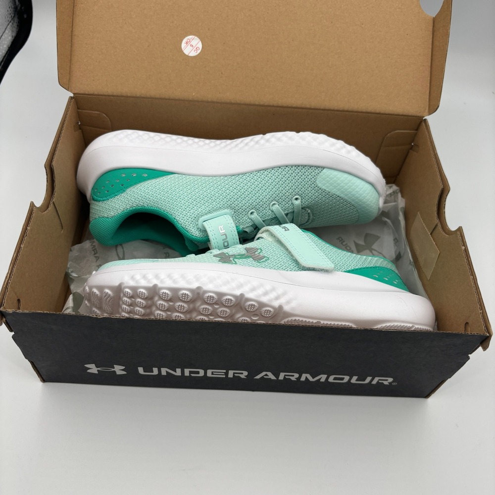 Under Armour UA GPS Surge 4 AC Shoes Girls Size 2Y Green Running 3027109-703 - Picture 7 of 8